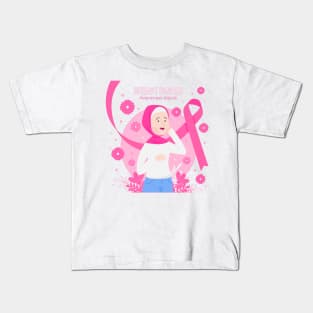 In October We Wear Pink Breast Cancer Awareness Survivor Kids T-Shirt